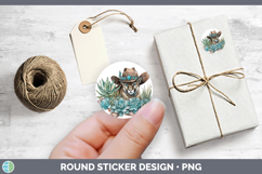 GorgeousWoodland Teal Cowboy Stickers design.