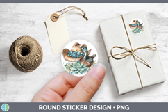 GorgeousWoodland Teal Cowboy Stickers design.