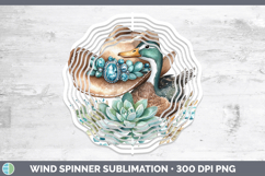 GorgeousWoodland Teal Cowboy Wind Spinner design.