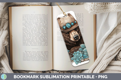 GorgeousWoodland Teal Cowboy Bookmark design.