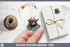 GorgeousWoodland Teal Cowboy Stickers design.