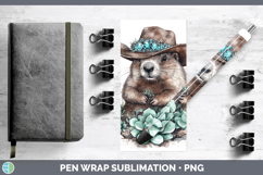 GorgeousWoodland Teal Cowboy Pen Wrap design.