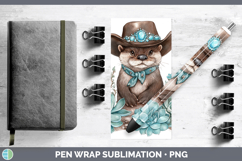 GorgeousWoodland Teal Cowboy Pen Wrap design.