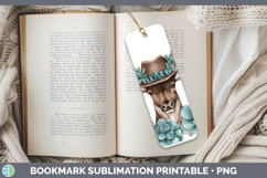 GorgeousWoodland Teal Cowboy Bookmark design.
