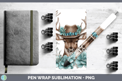 GorgeousWoodland Teal Cowboy Pen Wrap design.