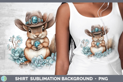 GorgeousWoodland Teal Cowboy Shirt design.