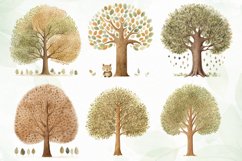 Woodland Tree Sublimation Clipart Product Image 5