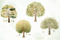 Woodland Tree Sublimation Clipart Product Image 2