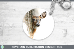 GorgeousWoodland Tree Peek Keychain design.