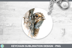 GorgeousWoodland Tree Peek Keychain design.
