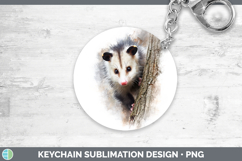 GorgeousWoodland Tree Peek Keychain design.