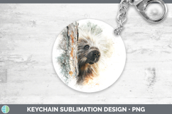 GorgeousWoodland Tree Peek Keychain design.