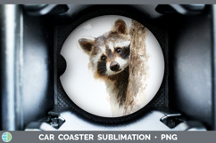 GorgeousWoodland Tree Peek Car Coaster design.