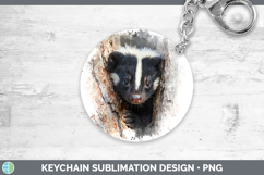 GorgeousWoodland Tree Peek Keychain design.