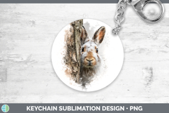 GorgeousWoodland Tree Peek Keychain design.