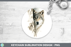 GorgeousWoodland Tree Peek Keychain design.