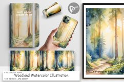 Digital Paper Woodland Watercolor Product Image 1