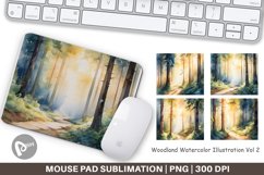 Mouse Pad Woodland Watercolor Product Image 1