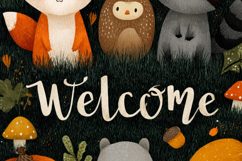 Woodland Animals Garden Flag Sublimation Design Product Image 3