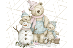 Pastel Woodland Christmas Animal Clipart PNG Product Image 2