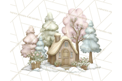 Pastel Woodland Christmas Animal Clipart PNG Product Image 4