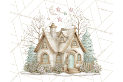 Pastel Woodland Christmas Animal Clipart PNG Product Image 5
