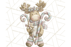 Pastel Woodland Christmas Animal Clipart PNG Product Image 2