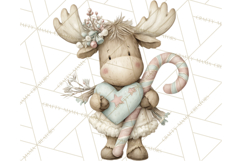 Pastel Woodland Christmas Animal Clipart PNG Product Image 3