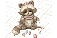 Pastel Woodland Christmas Animal Clipart PNG Product Image 5