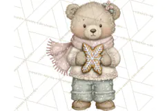 Pastel Woodland Christmas Animal Clipart PNG Product Image 2