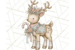 Pastel Woodland Christmas Animal Clipart PNG Product Image 4