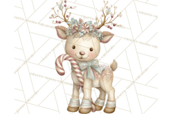 Pastel Woodland Christmas Animal Clipart PNG Product Image 5