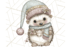 Pastel Woodland Christmas Animal Clipart PNG Product Image 2