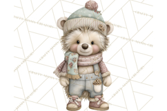 Pastel Woodland Christmas Animal Clipart PNG Product Image 3
