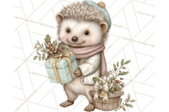 Pastel Woodland Christmas Animal Clipart PNG Product Image 5