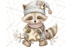 Pastel Woodland Christmas Animal Clipart PNG Product Image 4