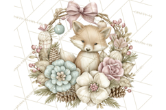Pastel Woodland Christmas Animal Clipart PNG Product Image 3