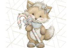 Pastel Woodland Christmas Animal Clipart PNG Product Image 4