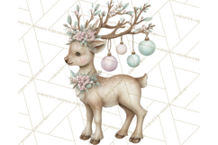 Pastel Woodland Christmas Animal Clipart PNG Product Image 3