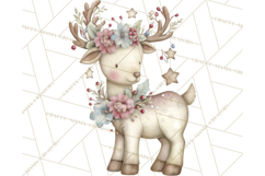 Pastel Woodland Christmas Animal Clipart PNG Product Image 5