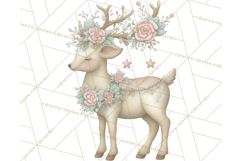 Pastel Woodland Christmas Animal Clipart PNG Product Image 2