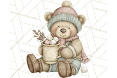 Pastel Woodland Christmas Animal Clipart PNG Product Image 4