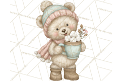 Pastel Woodland Christmas Animal Clipart PNG Product Image 2