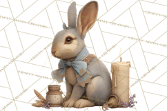 Muted Woodland Winter Animals PNG, Watercolor Forest Clipart Product Image 4