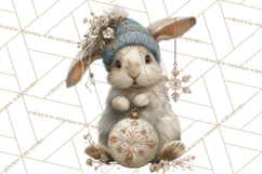 Muted Woodland Winter Animals PNG, Watercolor Forest Clipart Product Image 5