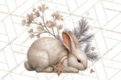 Muted Woodland Winter Animals PNG, Watercolor Forest Clipart Product Image 4