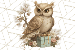Muted Woodland Winter Animals PNG, Watercolor Forest Clipart Product Image 5
