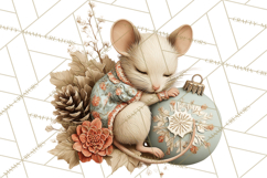 Muted Woodland Winter Animals PNG, Watercolor Forest Clipart Product Image 2