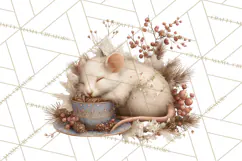 Muted Woodland Winter Animals PNG, Watercolor Forest Clipart Product Image 3