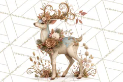 Muted Woodland Winter Animals PNG, Watercolor Forest Clipart Product Image 2